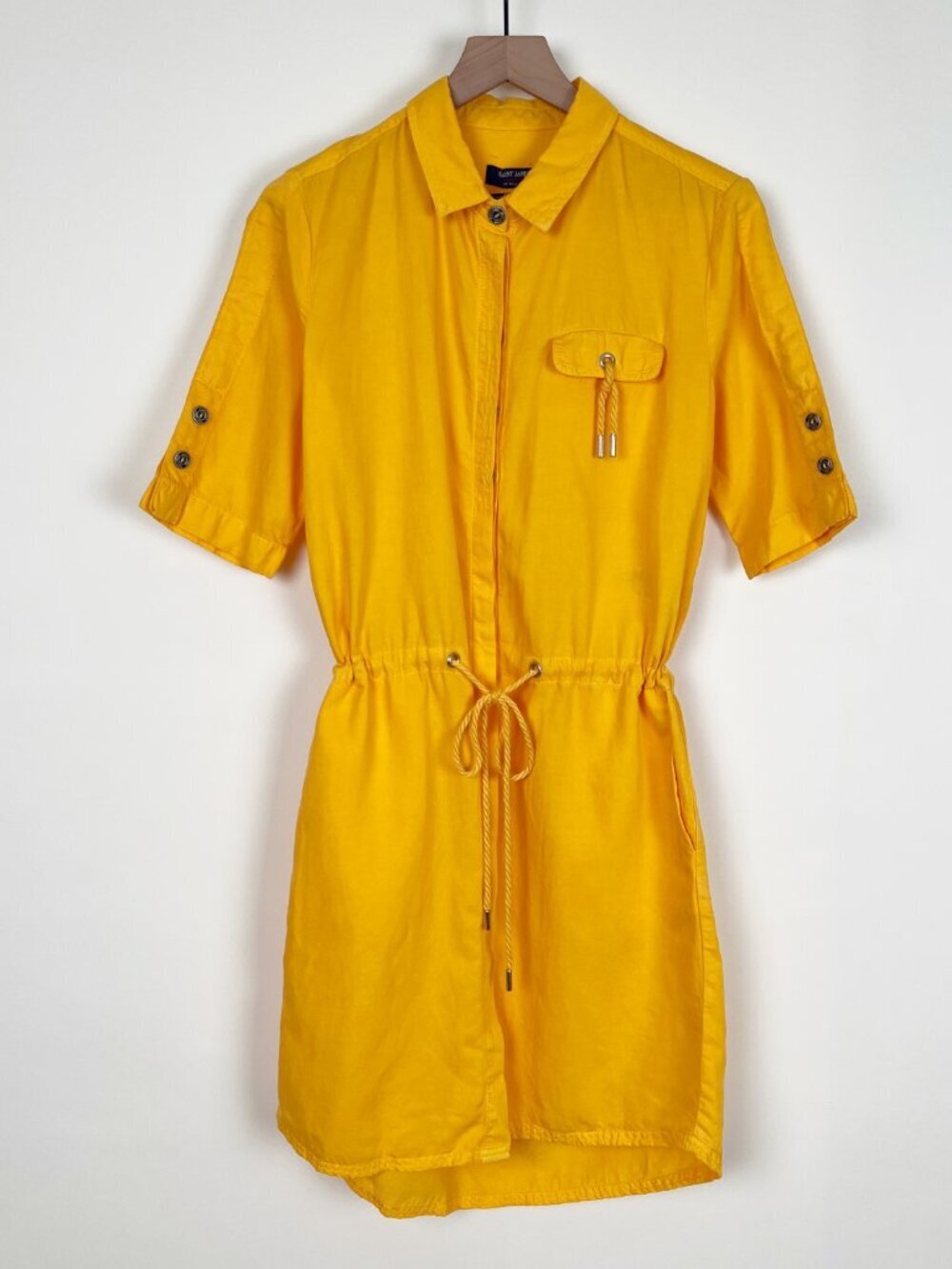 New Linen St James French Coastal Nautical Mini Midi Dress Summer Sun Sundress - Picture 14 of 15